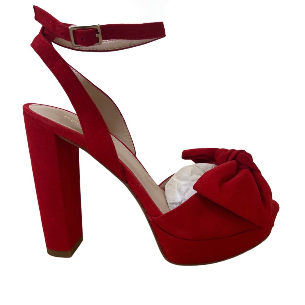 Pella Moda Red Suede Heels - Size 6.5